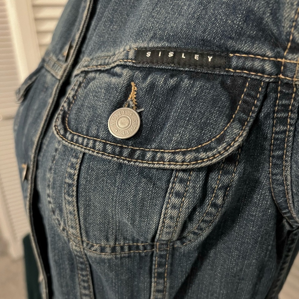 Vintage Look Denim Jacket, by Sisley (S) - Picture 7 of 15